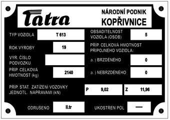 Štítky na Tatra, Avia, Praga - 6