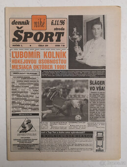 Staré noviny Denník Šport 3 - 6