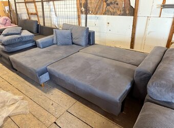 Rohová rozkládací sedačka s úl. pr. NOVÁ 2. jakost - 6