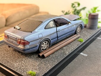 VRAK - 1:18 Mercedes-Benz CLK 230 Coupe - Modrá - ANSON - 6