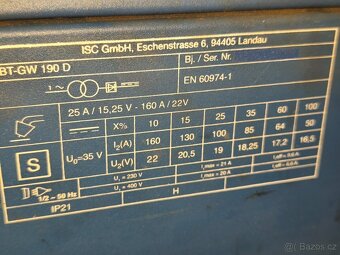 Prodám co2 svářečku EINHELL BT-GW 190 D.(MAX 190 A) + BOMBA - 6