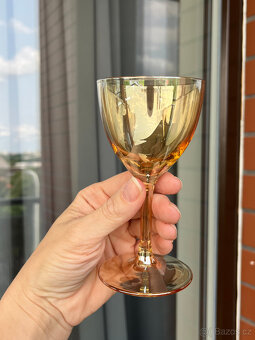 6x sklenice na dezertní víno 100ml, irisované sklo - 6