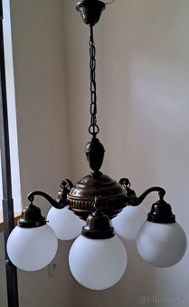 Starožitný šesti ramenný lustr, lustřík - 6