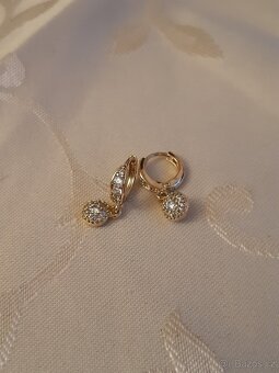 Luxusní pozlacené náušnice - 6