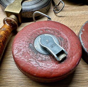 Sbírka set stará délková měřidla pásma 7ks FUNKČNÍ - 6