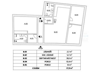 Prodej bytu 3+KK 72,9 m², parkovací stání, Švábenice - 6