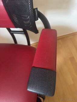 Zdravotní židle Spinalis HACKER, červená kůže - 6