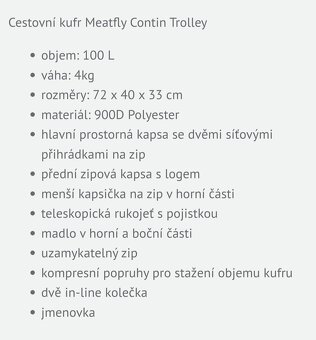Cestovní kufr Meatfly Content Trolley 100l - 6