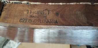 Starožitné retro židle thonet, a rozkládací jídelní stůl - 6