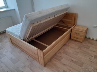 nová jasanová masivní postel, nosnost 700kg, odvezu,smontuji - 6