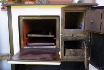 Rekreant RESTAUROVANÝ SPORÁK KOMPLET - bílý, levý kouřovod - 6