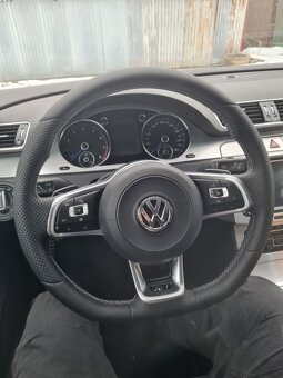 VOLANT VOLKSWAGEN R RLINE kožený CIERNE PREŠÍVANIE - 6
