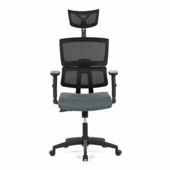 Kancelářská židle, houpací mechanismus, šedá síťovina, B1025 - 6