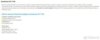 NOVÝ Bluetooth Audio Transmitter Sennheiser BT T100 - 6