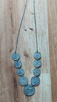 Stříbrný Náhrdelník s mincemi - 6