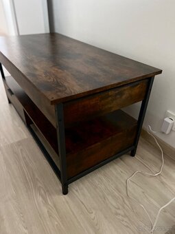 Výsuvný Konferenční stolek - skříňka, wenge barva - 6