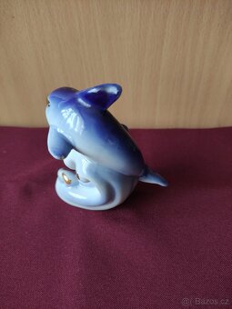 Porcelánová soška delfín - 6
