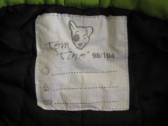 Černé oteplovačky ,lyžařské kalhoty TOM TINO vel.104 - 6