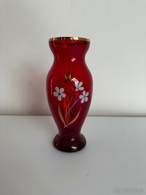 Sada tmavě červeného skla Bohemia Glass - 6