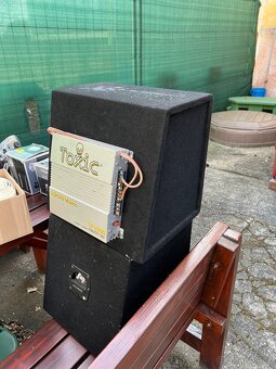 Subwoofer Crunch-Lightning Zesilovač Toxic + Kabeláž - 6