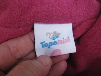 Krásné vínové kárované oteplováky TOPOMINI vel.92 - 6