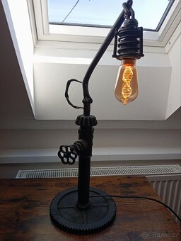 Jedinečná industriální lampa-ruční výroba - 6