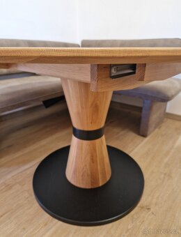 Nový rozkládací stůl dub masiv 130+40 cm - 6