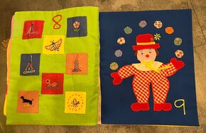 Látková knížkaka s prvky Montessori, zvuky, hmat - 6