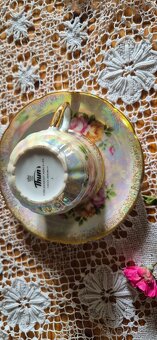 Krásné porcelánové hrníčky s podšálky - 6