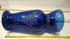 Sklo modré zdobené souprava 6 ks - 6