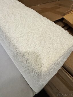 Nová postel-letiště Boxspring 160x200 krémovo-bílá - 6