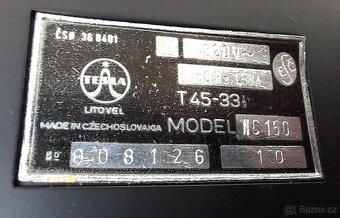 Starý starožitný gramofon Tesla Jihlava - 6