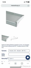 Parapety tažený hliník ELOX - stříbrná - 6