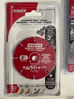 Milwaukee Diablo 3” Cut-Off Disc Nové kotouče na 3 Brusku - 6