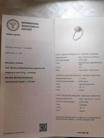 Luxusní 18K prsten s diamanty 1,19ct - certifikát IGI - 6