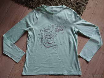 Červené,zelenkavé tričko,halenky,šaty vel.170-176//14-15 let - 6