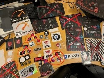 Originální samolepky - ASUS TUF, ASUS ROG, Razer - 6