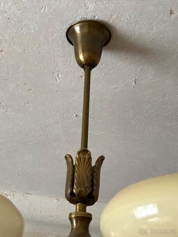 Starožitný mosazný lustr - 6