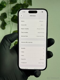 iPhone 14 Pro 256GB - 94% baterie - 6