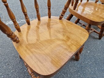 4x Selské Židle Komplet Dřevo 43x46 výška 45 cm - 6