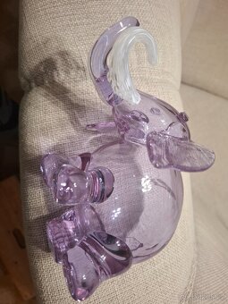 Hutní sklo slon pokladnička - 6