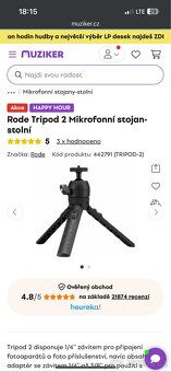 Rode Tripod 2 + stativový držák Ulanzi ST10 - 6