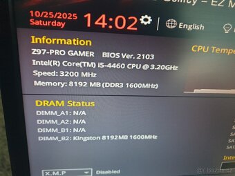 pc ASUS Z97-PRO GAMER+ ram 8gb + Intel Core i5-4460 - 6