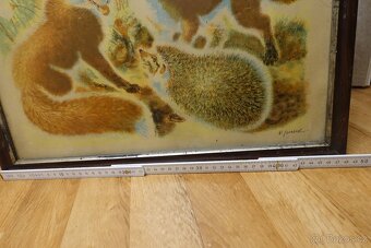 Obraz Lišky s ježkem Junek Václav - Litografie - 6