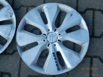4xOriginál poklice kol na CITROEN C3 15tky. - 6