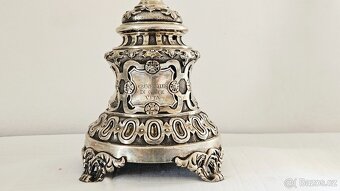TOP Ag stříbro krucifix lotový punc rok 1858 - 6