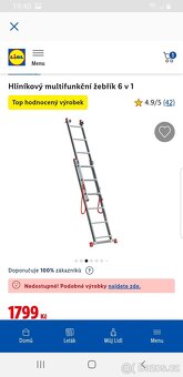 Hliníkový žebřík 3x6 multifunkční 6 v 1 Parkside - 6
