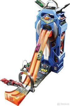 Mega garáž Hot Wheels dráha - parkovací věž - top stav - 6