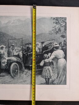 Umělecký list s tiskem+Dvojstránka časopis,císařFJ - 6