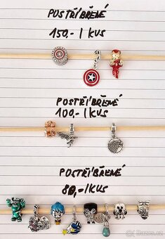 Korálky na náramek stříbrné postříbřené,bižu - 6